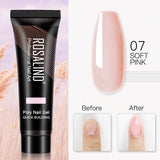ROSALIND 15ml Glitter Poly Nail Gel 16 Fashion Colors Quick Builder Extension Say Goodbye To Short Nails