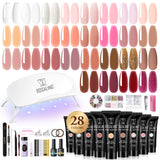 ROSALIND 34PCS Set With Tool Kits Ply Nail Gel Nail Art Design LED/UV Lamp Grinding Tool Set