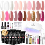 26PCS Set Mini Poly Nail Gel For Nail Art Design LED/UV Lamp