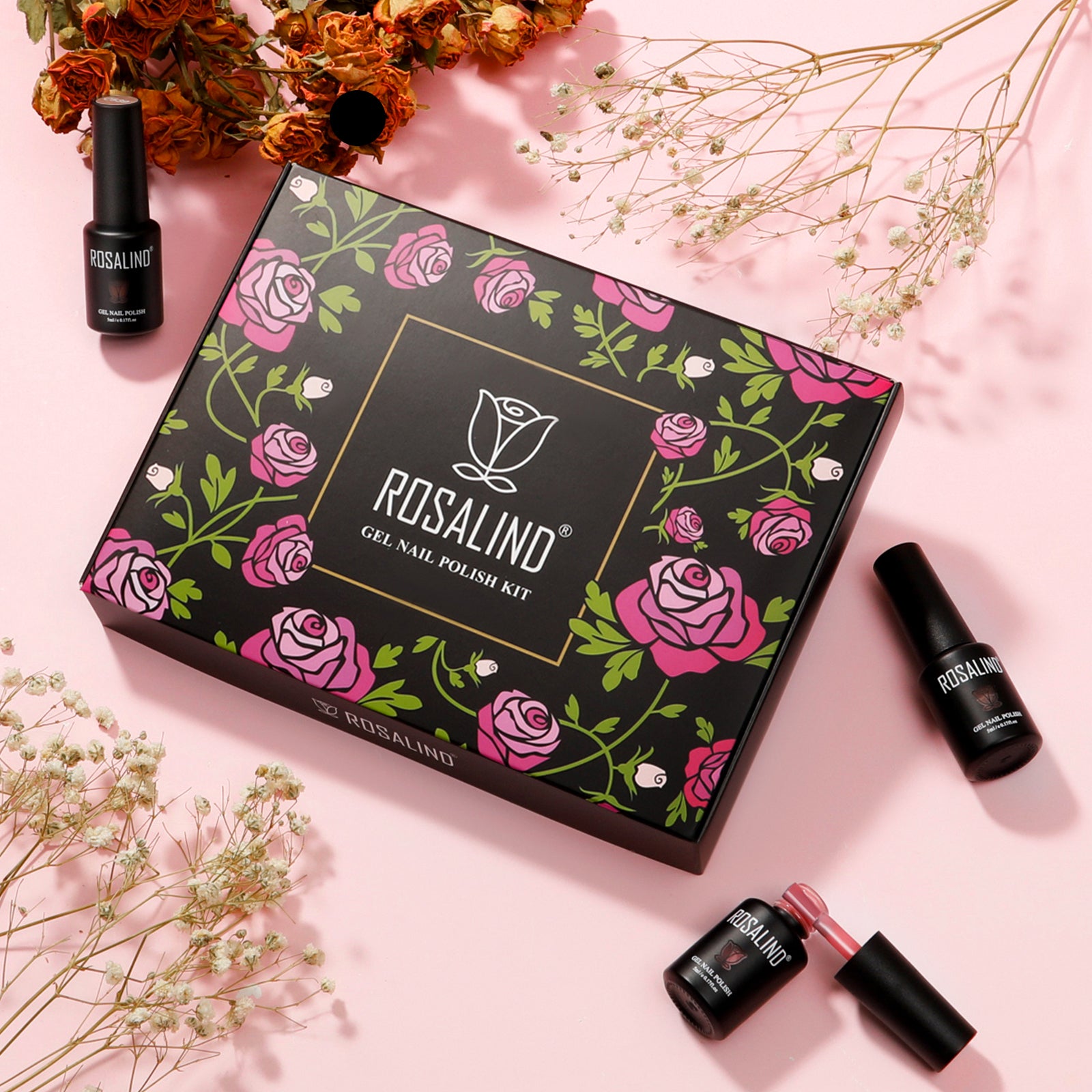 ROSALIND Nude Color Nail Gel Polish 8pcs Set Mini Series