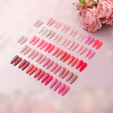 ROSALIND 16 Pink Series Colors 7ml Soak Off Gel Polish Bright For Nail Art Design LED/UV Lamp