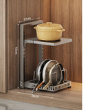 Kitchen Storage Rack,Adjustable Pot Storage Rack Under Cabinet, Free Layering Snap-On Pot Rack for Kitchen Organization Storage