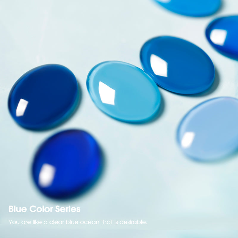 ROSALIND Soak Off 10 Color Blue Series Nail Gel Bright For Nail Art Design LED/UV Lamp RA