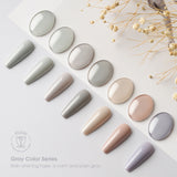 ROSALIND 12 colors Gray Series 7ml Soak Off Gel Polish Bright For Nail Art Design LED/UV Lamp
