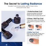 ROSALIND 24PCS Cat Eye Gel Nail Polish Set with Glitter Glossy Matte Top Coat Base Coat, Color Changing Glitter Shinny Effect Magic Gel Polish Set Soak Off Nail Gel Polish Nail Art