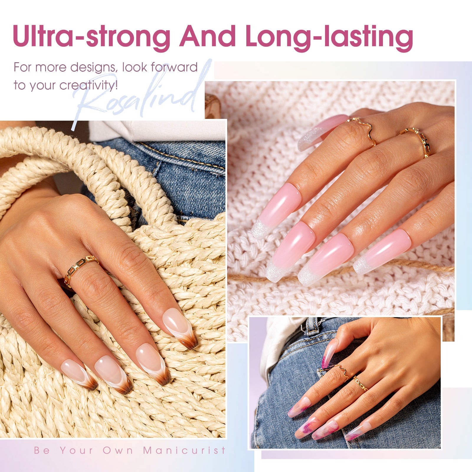 ROSALIND 34PCS Set With Tool Kits Ply Nail Gel Nail Art Design LED/UV Lamp Grinding Tool Set