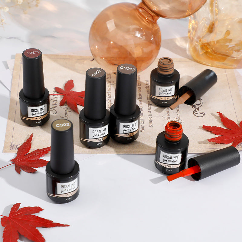 ROSALIND Red Brown 16 colors 7ml Soak Off Gel Polish Bright For Nail Art Design LED/UV Lamp