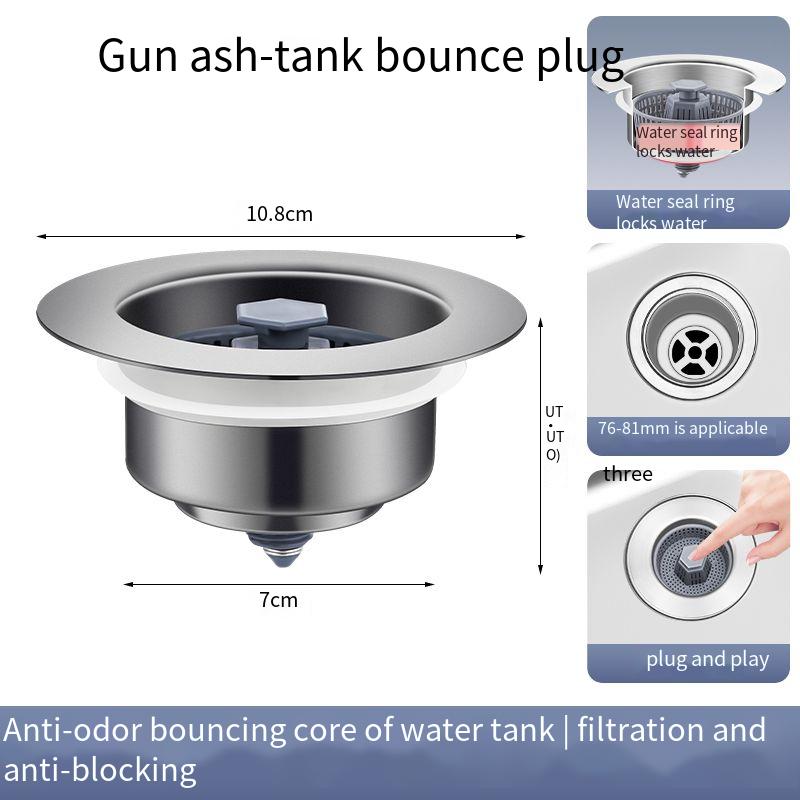 Kitchen Sink Strainers Stopper Sink Drain Basket Stainless Steel Mesh Filter Waste Hole Trap Strainer