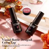 ROSALIND Nude Color Nail Gel Polish 8pcs Set Mini Series