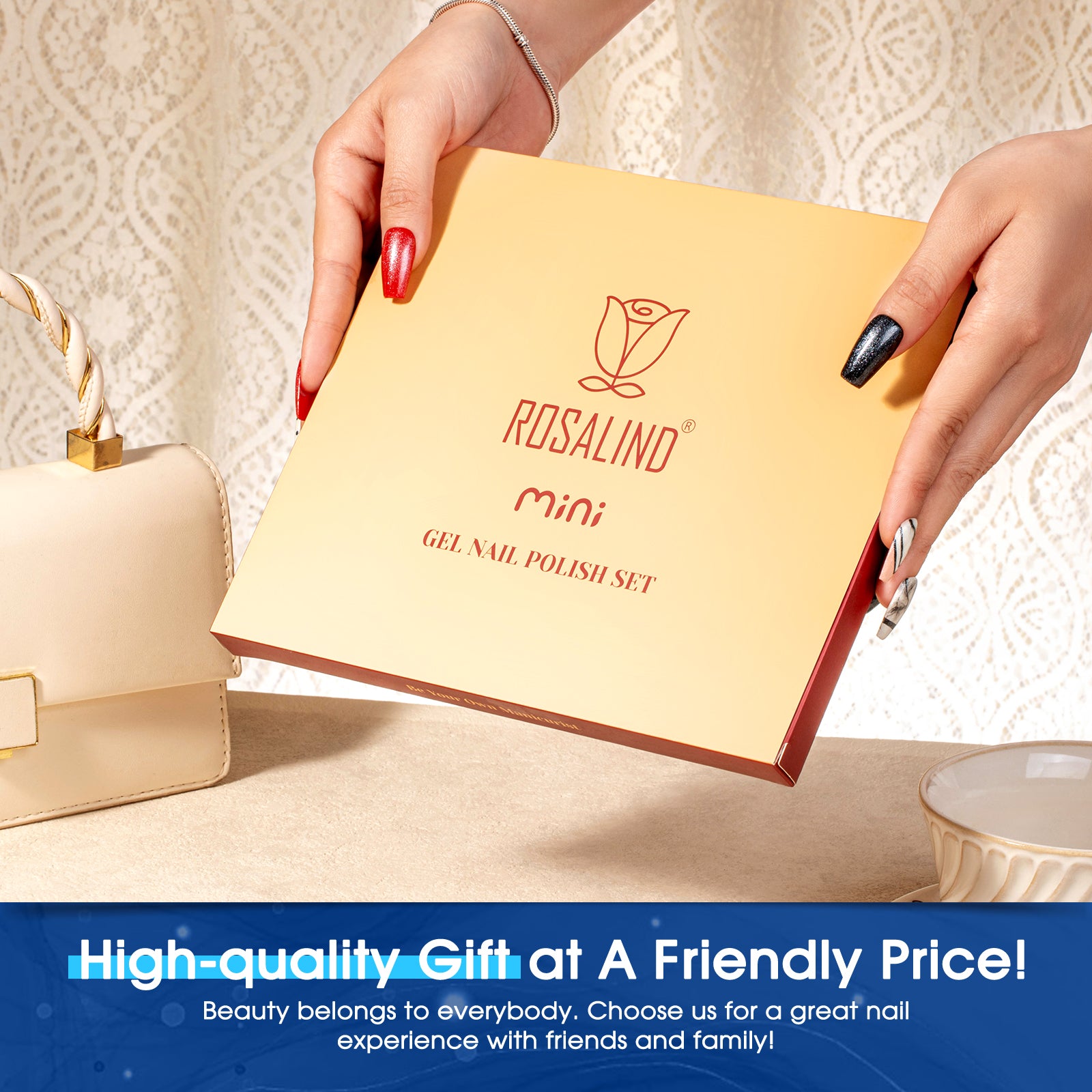 ROSALIND 24PCS Cat Eye Gel Nail Polish Set with Glitter Glossy Matte Top Coat Base Coat, Color Changing Glitter Shinny Effect Magic Gel Polish Set Soak Off Nail Gel Polish Nail Art