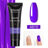 ROSALIND 15ml Glitter Poly Nail Gel 16 Fashion Colors Quick Builder Extension Say Goodbye To Short Nails