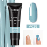 ROSALIND 15ml Glitter Poly Nail Gel 16 Fashion Colors Quick Builder Extension Say Goodbye To Short Nails