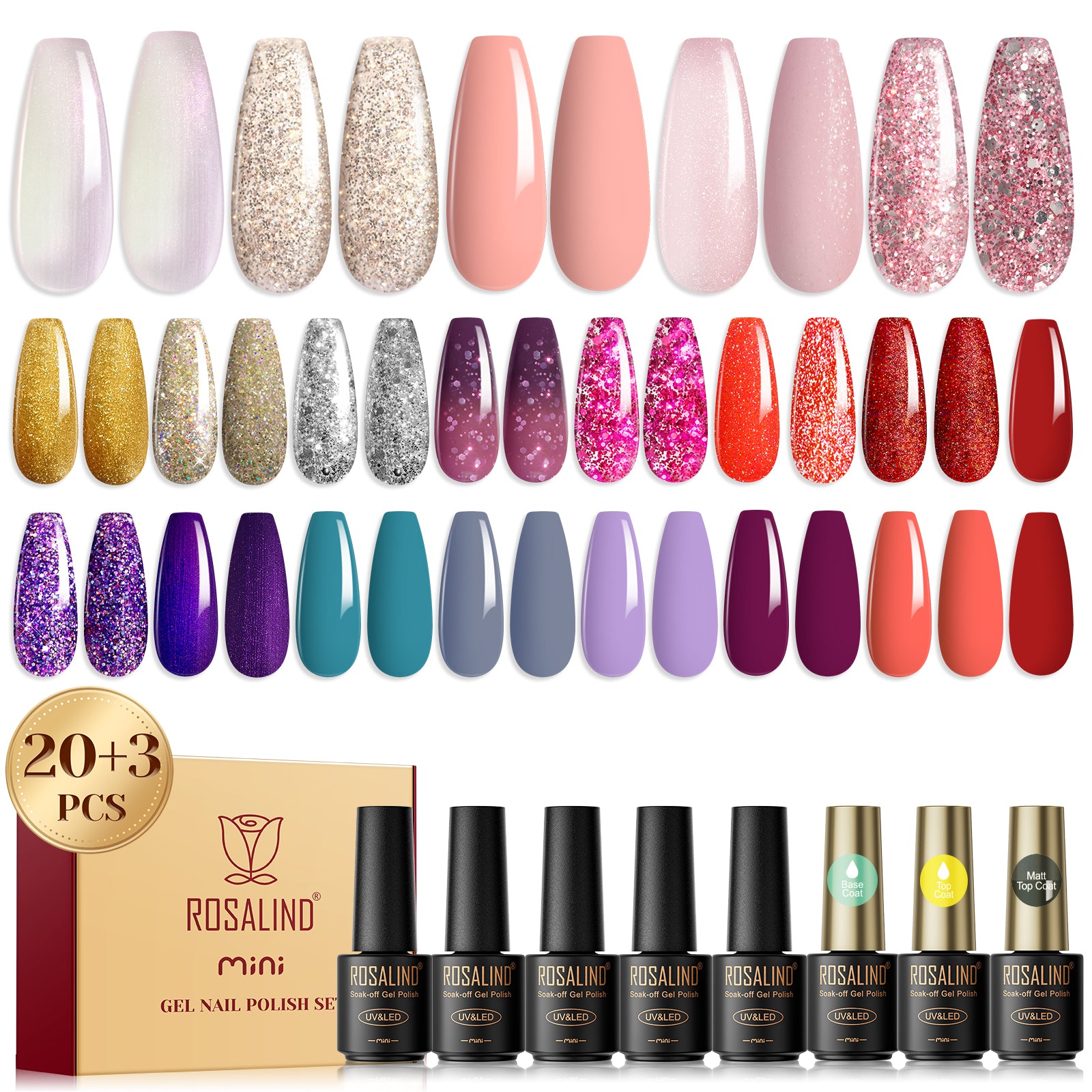 Mini Nail Gel Polish 23PCS Set RA