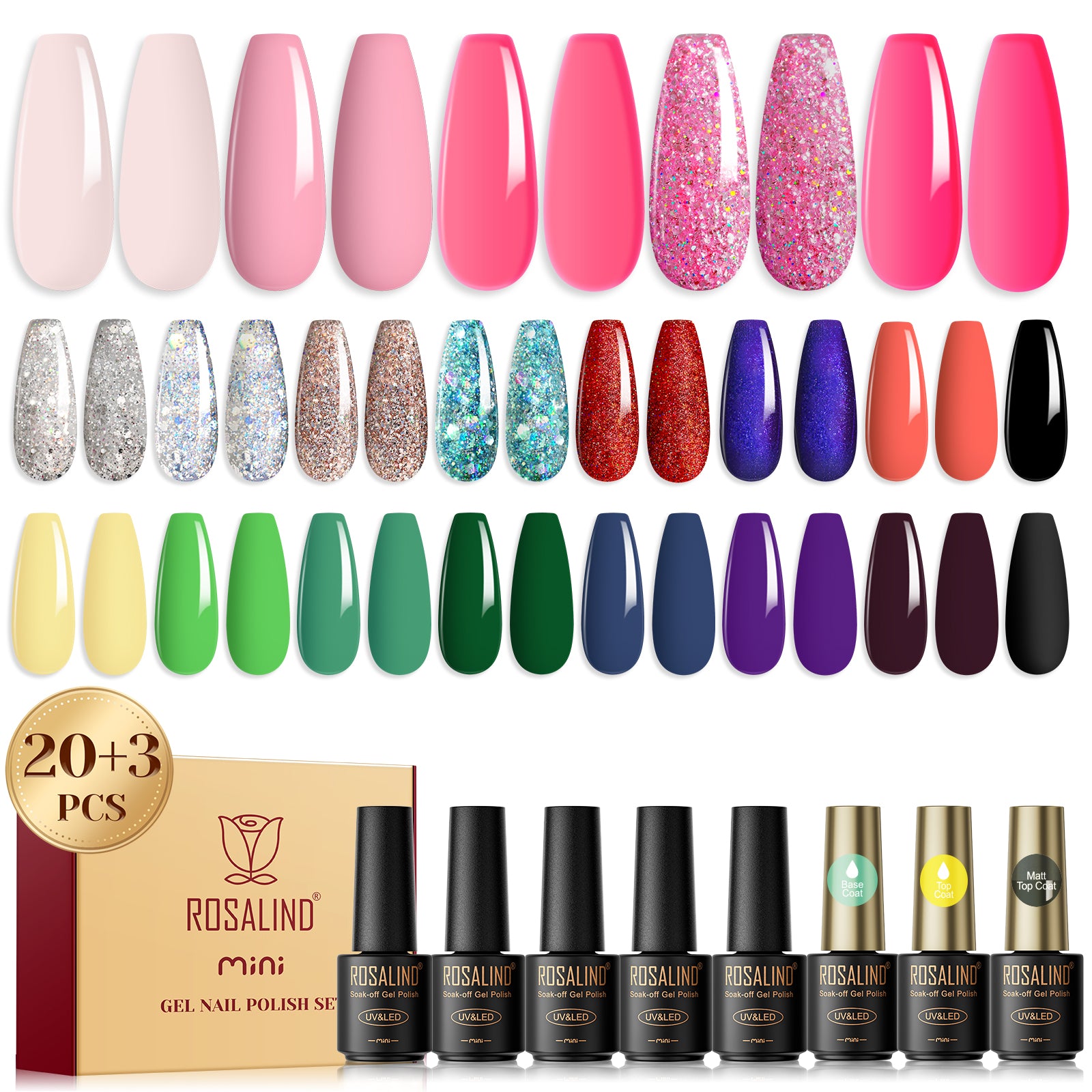 Mini Nail Gel Polish 23PCS Set RA