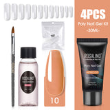 ROSALIND 30ML Poly Nail Gel Kit For Building Semi Permanent Nail Extension Gel All For Manicure Professional Nail Art Set Of Tools