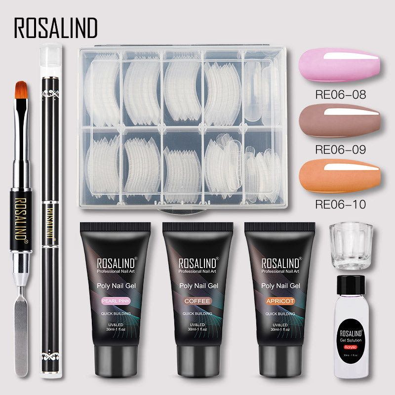 30ml moda fácil DIY color desnudo vernis hialuronato de polivinilo set
