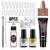 ROSALIND 15ML Poly Nail Gel Kit For Building Semi Permanent Nail Extension Gel All For Manicure Professional Nail Art Set Of Tools