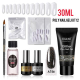 30ML Trendy Easy DIY Nude Vernis Clear Opal Poly Nail Gel Kits