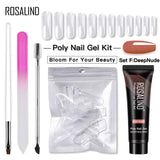 ROSALIND 15ML Poly Nail Gel Kit For Building Semi Permanent Nail Extension Gel All For Manicure Professional Nail Art Set Of Tools