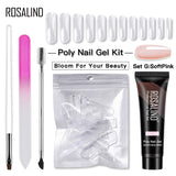 ROSALIND 15ML Poly Nail Gel Kit For Building Semi Permanent Nail Extension Gel All For Manicure Professional Nail Art Set Of Tools