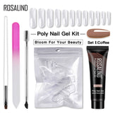ROSALIND 15ML Poly Nail Gel Kit For Building Semi Permanent Nail Extension Gel All For Manicure Professional Nail Art Set Of Tools