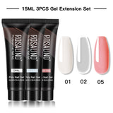 ROSALIND 15ML Poly Nail Gel Kit For Building Semi Permanent Nail Extension Gel All For Manicure Professional Nail Art Set Of Tools