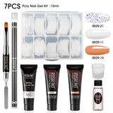 ROSALIND 15ML Poly Nail Gel Kit For Building Semi Permanent Nail Extension Gel All For Manicure Professional Nail Art Set Of Tools