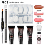 ROSALIND 15ML Poly Nail Gel Kit For Building Semi Permanent Nail Extension Gel All For Manicure Professional Nail Art Set Of Tools