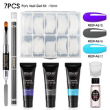 ROSALIND 15ML Poly Nail Gel Kit For Building Semi Permanent Nail Extension Gel All For Manicure Professional Nail Art Set Of Tools