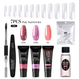 ROSALIND 15ML Poly Nail Gel Kit For Building Semi Permanent Nail Extension Gel All For Manicure Professional Nail Art Set Of Tools