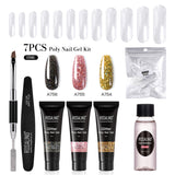 ROSALIND 15ML Poly Nail Gel Kit For Building Semi Permanent Nail Extension Gel All For Manicure Professional Nail Art Set Of Tools