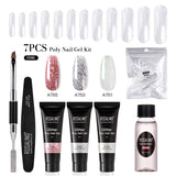 ROSALIND 15ML Poly Nail Gel Kit For Building Semi Permanent Nail Extension Gel All For Manicure Professional Nail Art Set Of Tools