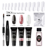 ROSALIND 15ML Poly Nail Gel Kit For Building Semi Permanent Nail Extension Gel All For Manicure Professional Nail Art Set Of Tools