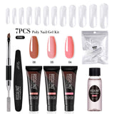 ROSALIND 15ML Poly Nail Gel Kit For Building Semi Permanent Nail Extension Gel All For Manicure Professional Nail Art Set Of Tools