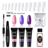 ROSALIND 15ML Poly Nail Gel Kit For Building Semi Permanent Nail Extension Gel All For Manicure Professional Nail Art Set Of Tools
