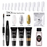 ROSALIND 15ML Poly Nail Gel Kit For Building Semi Permanent Nail Extension Gel All For Manicure Professional Nail Art Set Of Tools