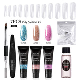ROSALIND 15ML Poly Nail Gel Kit For Building Semi Permanent Nail Extension Gel All For Manicure Professional Nail Art Set Of Tools