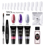 ROSALIND 15ML Poly Nail Gel Kit For Building Semi Permanent Nail Extension Gel All For Manicure Professional Nail Art Set Of Tools