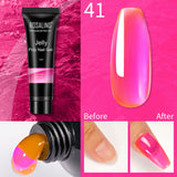 ROSALIND 15ml Glitter Poly Nail Gel 16 Fashion Colors Quick Builder Extension Say Goodbye To Short Nails