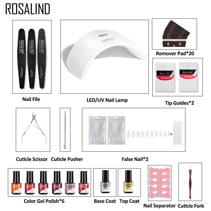 ROSALIND Professional Manicure Set For Nail Art Design LED/UV Lamp