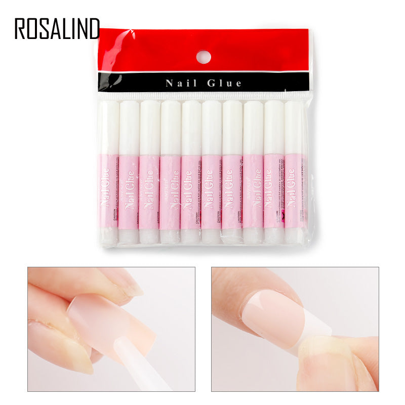 ROSALIND 10pc/Lot Nail Glue Professional Nail Art Glue False Tips Acrylic Nail Accessories For Rhinestones Glue Fake Nails