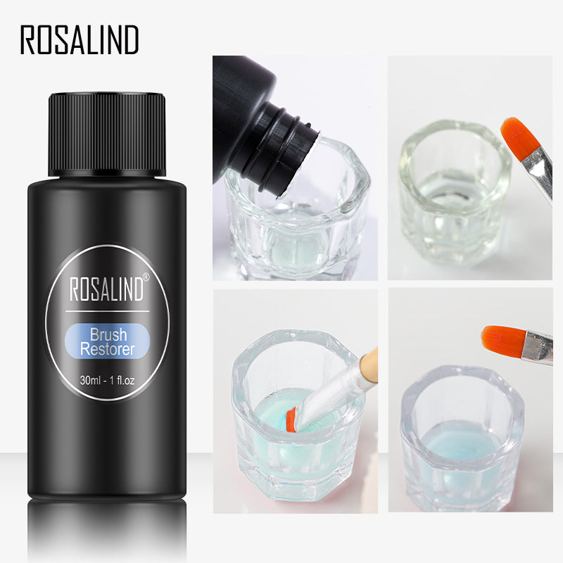 ROSALIND Nail Brush Restorer Remover Liquid Cleanser Nail Art Remover Tool