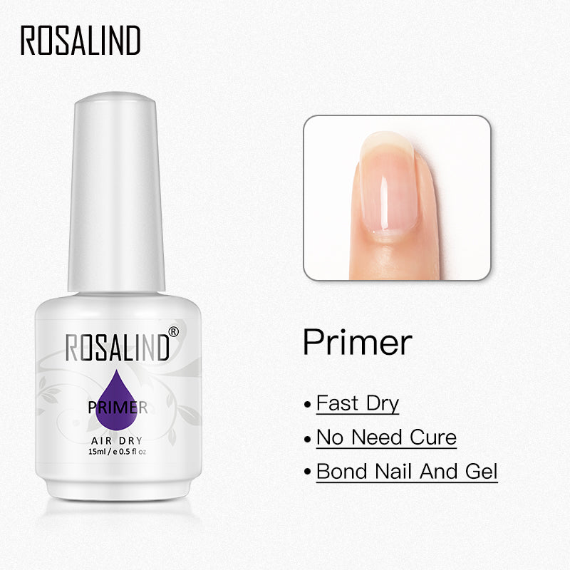 ROSALIND 4pcs/kit Gel Polish Kit Primer Base Coat Top Coat Matt Top Coat 15 ml/pc Bright For Nail Art Design