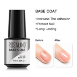 ROSALIND 4PCS Top Base Coat Gel Nail Polish Set For Nails Semi Permanent Primer For Nail art Matt Top Coat base coat Nail Gel Polish