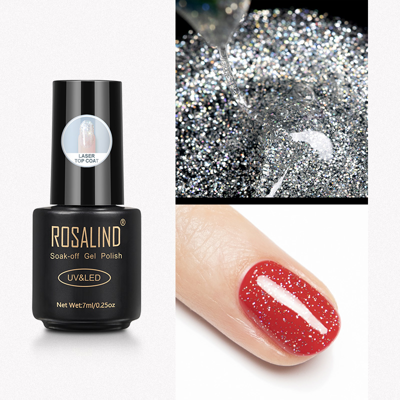 ROSALIND 4PCS Top Base Coat Gel Nail Polish Set For Nails Semi Permanent Primer For Nail art Matt Top Coat base coat Nail Gel Polish