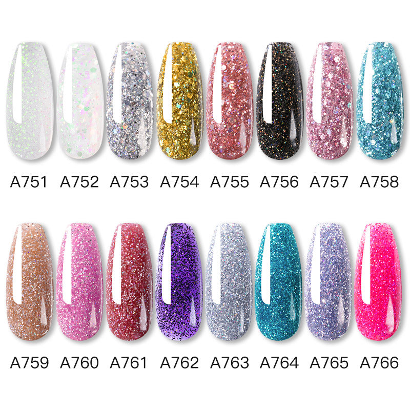 ROSALIND 15ml Glitter Poly Nail Gel 16 Fashion Colors Quick Builder Extension Say Goodbye To Short Nails