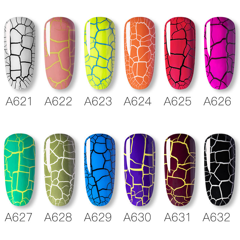 ROSALIND Crackle Gel Nail Polish For Nail art manicure Set Air dry nail polish Need Base Color Gel Varnishes Lacuqer