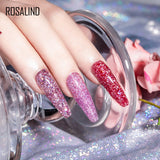 ROSALIND 15ml Glitter Poly Nail Gel 16 Fashion Colors Quick Builder Extension Say Goodbye To Short Nails