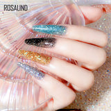 ROSALIND 15ml Glitter Poly Nail Gel 16 Fashion Colors Quick Builder Extension Say Goodbye To Short Nails