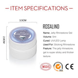 Rosalind 5ml No Wipe Nail Gel Rhinestone Strong Adhesive Glue